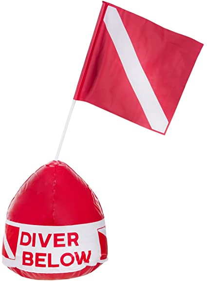 Diver Below Float and Flag - Dive World